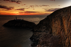 The South Stack Lighthouse on Holy Island, Anglesey, Wales, UK, August